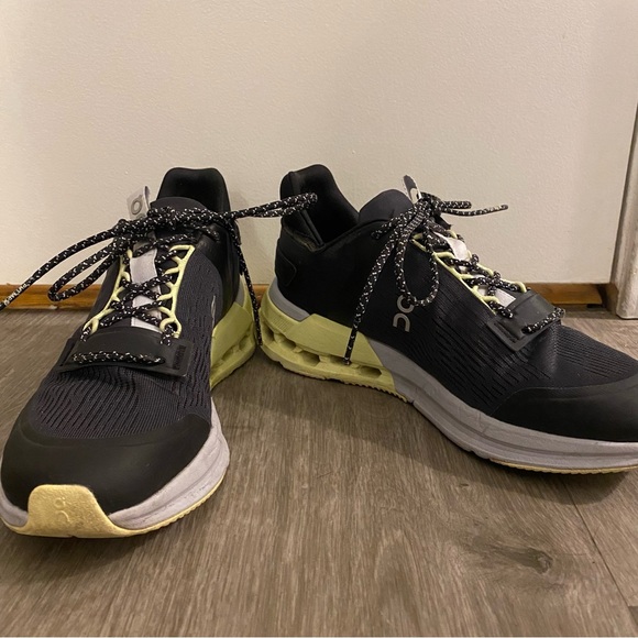 On Running Shoes Cloudnova Flux Black Hay 7.5 - Picture 1 of 16
